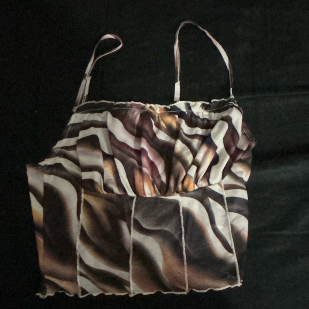 BrownZebra Printed Tank Top